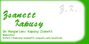 zsanett kapusy business card